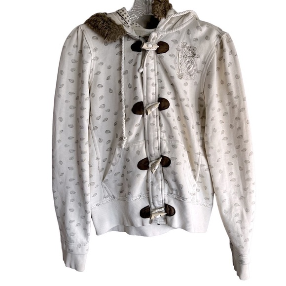Billabong Wood Toggle Zip Up Leaves Sweater - Picture 1 of 9